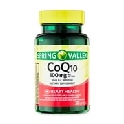 Spring Valley CoQ10 Plus L-Carnitine Heart Health Dietary Supplement Softgels, 100 mg, 50 Count