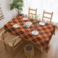 thumbnail image 2 of Halloween Decorations - Black and Orange Plaid Tablecloth Rectangular - Halloween Party Decorations Favors Supplies - Washable Table Cloth Cover for Dinner Decor 60" X 84", 2 of 6