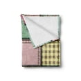 thumbnail image 2 of Shabby Flora Soft Flannel Fleece Throw Blanket, Vintage Style Patchwork Design Colorful and Details Vibes, Cozy Plush for Indoor and Outdoor Use, 50" x 70", Multicolor, by Ambesonne, 2 of 6