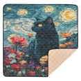thumbnail image 7 of Wobogo Impressionist Black Cat Baby Playmats Extra Large Waterproof Rollable Activity Non Slip Pads for Toddlers 50×50in, 7 of 7