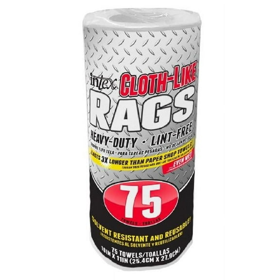Intex Supply  White Cloth-Like Rags Roll - 75 Count