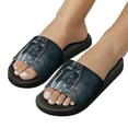 thumbnail image 5 of GZHJMY Stylish Slides for Women Men, Skull and Crossbones American Past Flag Soft Flexible Slip-on Sandals Slippers, 5 of 7