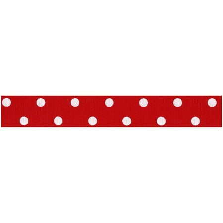 Wrights 5/8" Red Polka Dot Gingham, 10 Yards, 1 Each