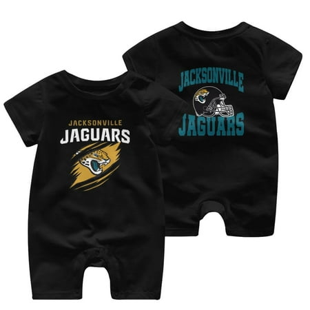 

Jaguars Team fan Apparel T-Shirt Logo Newborn Baby short sleeve jumpsuit Game Day T-Shirt Gift Unisex