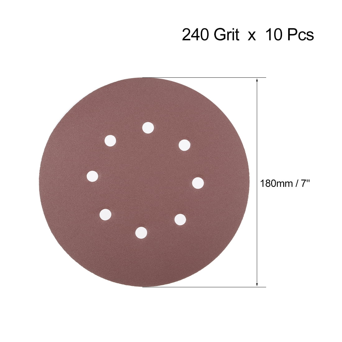 Unique Bargains Hook and Loop Sanding Disc for Efficient Sanding Tasks 240 Grit 10Pcs