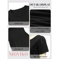 thumbnail image 4 of MOYIKO Womens T Shirts Short Sleeve Summer Tops Babydoll Puff Peplum Round Neck Tunic Dressy Casual, 4 of 7