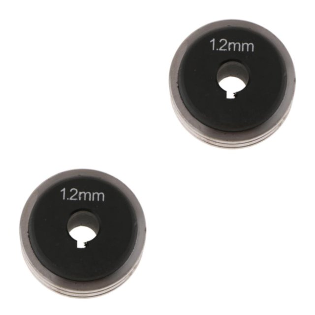 maskred Roulement à Billes Acier Mig Pièces de Fil Rouleau d'Entraînement d'Alimentation Rouleau Noir Argent 1.2-1.4 2Set