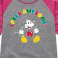 thumbnail image 3 of Mickey & Friends - I Feel Awesome - Toddler And Youth Girls Raglan Graphic T-Shirt, 3 of 5