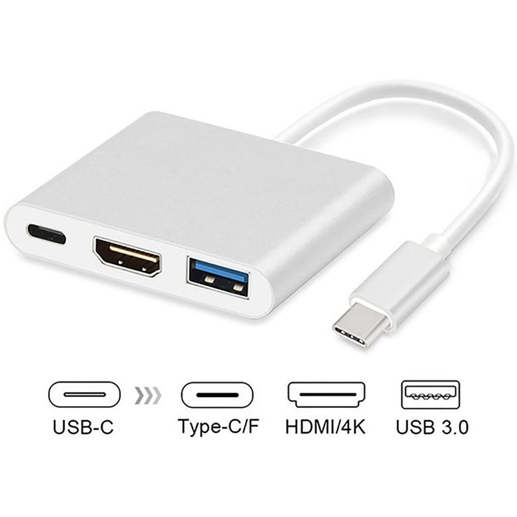 Terminal diskret vare USB-C to HDMI Adapter (Supports 4K / 60Hz) - Type- C 3 in 1 Converter Cable  for 2017/2016 MacBook Pro, MacBook, Mac | Walmart Canada