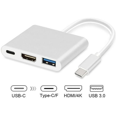 USB-C to HDMI Adapter (Supports 4K / 60Hz) - C 3 in 1 Converter Cable for 2017/2016 Pro, Mac | Walmart Canada