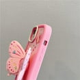 thumbnail image 4 of Phone Case for iPhone 15 Pro Case with Stand, Silicone Cute Kawaii Cartoon Bow 3D Kickstand iPhone 15 Pro Cases for Girls Women （Butterfly）, 4 of 14