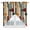 Light Green Light Beige Black, variant on Abstract Boho Kitchen Window Curtains, Swag Curtains Valance for Bedroom Living Room Bathroom, Vintage Multicolored Geometric Stripes Rod Pocket Window Treatment Curtain Block Drapes 2 Panels 28"x36"