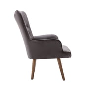 Porthos Home Hardan PU Leather Upholstered Accent Chair with Rubberwood Legs