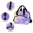 thumbnail image 5 of Lunch Bag Portable Crossbody Meal Bag Cooler Bag Insulated Lunch Bag Food Bag Handheld & Crossbody Design Purple Cloud, 5 of 6