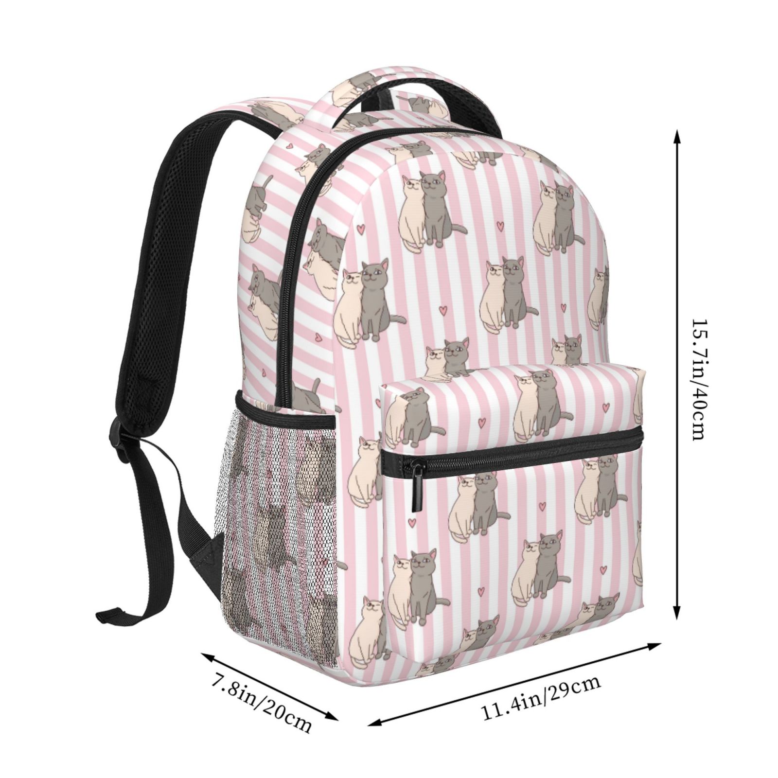 Xecao Heart Cat Backpack, a stylish and functional choice for both men and women, is the perfect basic bookbag for college, work, or travel