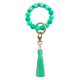 thumbnail image 1 of 1 Uds. Pulsera fluorescente con borlas de cuero, llavero con cuentas de silicona, llavero que brilla en la oscuridad, 1 of 5