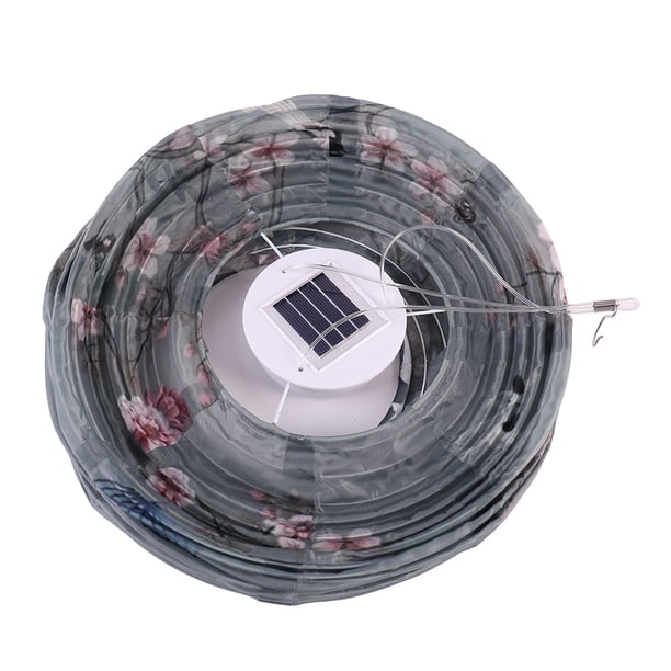 Linternas Solares Lámpara Linternas solares de 25 cm colgante japonesa china de tela de nailon ligera para exteriores