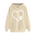 thumbnail image 3 of Xdegoge Valentines Sweatshirt for Women Love Heart Graphic Hoodie Long Sleeve Casual Loose Sweatshirts Lovers Gift Funny Observance Pullover Top, 3 of 6