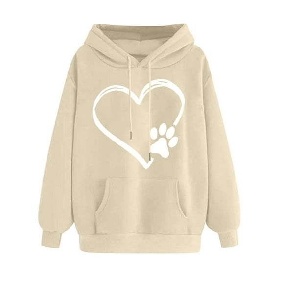 Hoodies For Women Sevevn Women's Print Winter Hoodie Pullover Long Sleeved Comfortable Sweatshirt