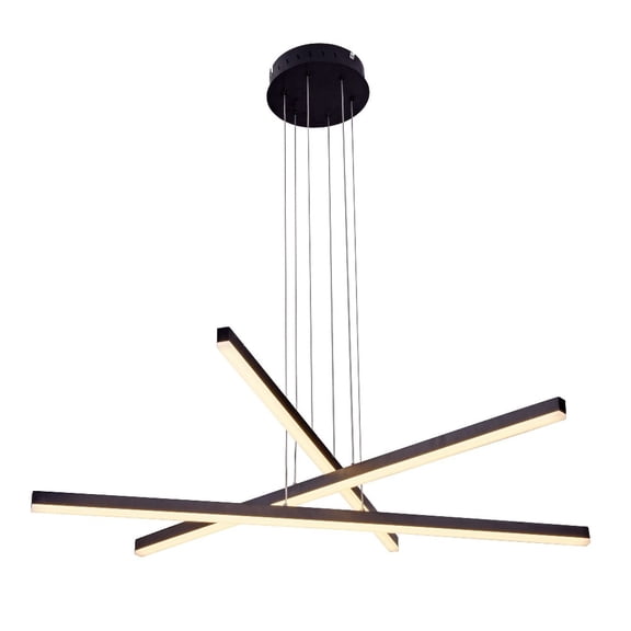VONN Sirius 40" ETL Certified Integrated LED Aluminum and Acrylic Pendant Black