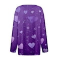 thumbnail image 5 of Valentine Clothes for Women Henley Button Down V- Neck Lightweight Top 2026 Plus Size Tees Heart Graphic Long Sleeve Tshirts, 5 of 5