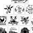 thumbnail image 4 of Plantillas Reutilizables con Tema de Granja, Plantillas de Pintura para Manualidades DIY, Azulejo de Pared para , Muebles, Pizarra, Tarjetas de F , C 12 piezas Sunnimix Plantilla de plantillas, 4 of 4