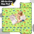 thumbnail image 4 of Green Dinosaurs Cacti Hearts Teens Toddler Nap Mat with Pillow, Sleeping Mat Bag for Preschool Daycare 50"x20", 4 of 6