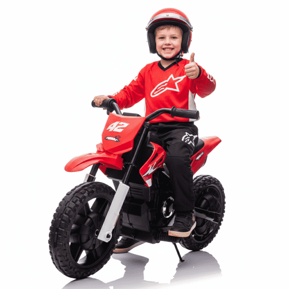KidsVIP 24V 80W High Speed Moto-X Edition Advanced Dirt Bike W/ Rubber Wheels & Music for Age 7+