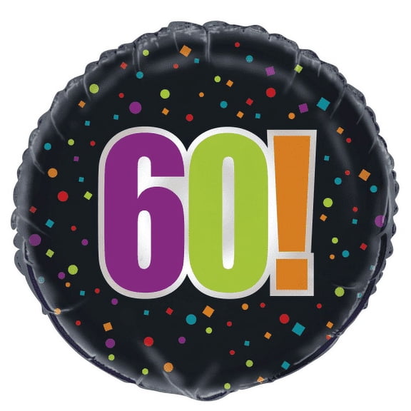 Birthday Cheer 60th Birthday 18 Inch Foil Balloon