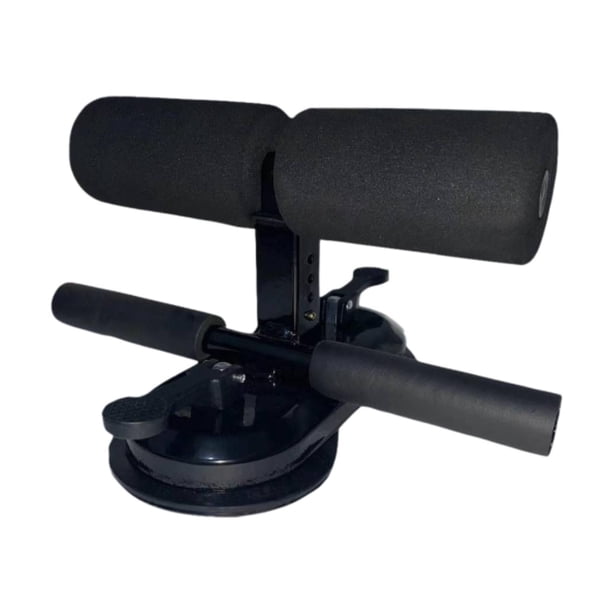 Barra de abdominación ajustable de la barra de sentado con 2 tazas de succión fuertes Equipo de ejercicio AB Machine Equipo para el gimnasio interior Negro