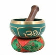 thumbnail image 2 of DharmaObjects Bol/coussin Chantant Tibétain Relaxant (Vert), 2 of 4