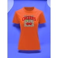 thumbnail image 1 of Playera Blusa De Cerezas Cherries Con Fondo Animal Print Vintage Color Anaranjado Talla Grande Marca Emil SaEs, 1 of 4