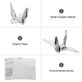 thumbnail image 3 of WRITWAA 100pcs Coated Paper Square Origami Paper Silver for Brain Development, 3 of 8