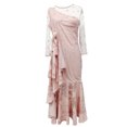 thumbnail image 6 of Njagoc3 Womens Short Sleeve Ruffle Hem Midi Dress, Solid Color, Casual Daily & Brunch Outfit, 6 of 6