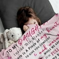 thumbnail image 3 of Daughter Gifts for Birthday Daughter Blanket 50"x40"- Daughter Gifts from Mom, Gifts for Daughter for Birthday Graduation, Daughter Blanket from Mom, Pink, 3 of 6
