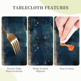 thumbnail image 6 of Abstract Modern Navy Teal Grey Waterproof Picnic Patio Party Round Table Cloth Cover Decorations Fabric 60 Inch Circular Tablecloth for 20-47 Inch Home Dining Room Kitchen Decor, 6 of 6