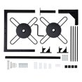 thumbnail image 4 of Dérouleur de Fil pour Tracteur VTT Camion, Récepteur d'Attelage Robuste de 2 Pouces pour Clôture avec Manivelle, Distributeur de Fil Barbelé à Hauteur Réglable pour Ferme Ranch, Noir, 4 of 7