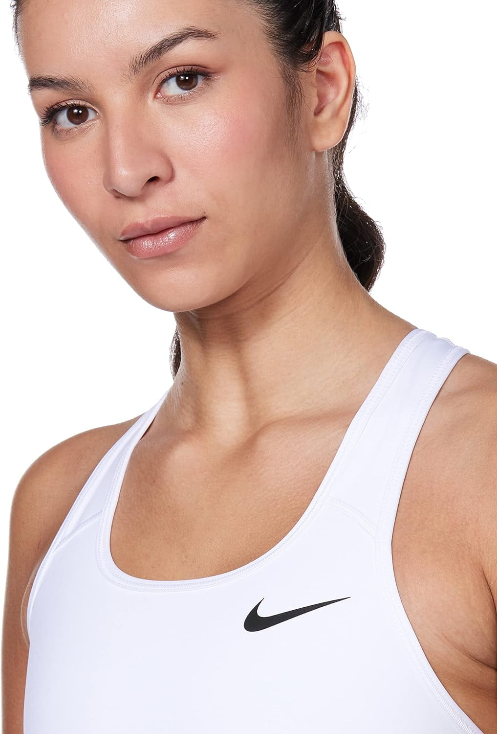 nike women's medium support non padded sports bra with band