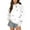 White, variant on Women's Star Print Drawstring Hooded Sweatshirt with Pocket, Lightweight Oversized Long Sleeve Pullover Top, Casual Streetwear Fall Winter Comfort Wear, Aesthetic Soft Fleece Loungewear Grey L