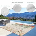 thumbnail image 3 of Watercolor Floral Outdoor Rug for Patio/Deck/Porch, Non-Slip Large Area Rug 5 x 8 Ft, Spring Roses Eucalyptus Leaf Plants Beige Indoor Outdoor Rugs Washable Area Rugs, Camping Rug Carpet Runner, 3 of 8