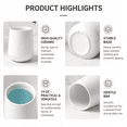 thumbnail image 4 of BosilunLife Rounded Ceramic Toothbrush Holder for Bathroom Countertop, 14 fl oz Toothbrush and Toothpaste Holder, Matte White, 4 of 8