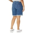 thumbnail image 2 of Calvin Klein Jeans Womens Plus Raw Hem Medium Wash Denim Shorts, 2 of 2