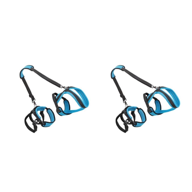 Methold Padded Dog Lift Harness Support Sling Walk Handle Full Body Lifter with Azul METRO 2Conjunto