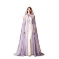 thumbnail image 4 of Gunia Hooded Cloak For Adult Elegant Long Cape Cosplay Halloween Role Play Dress Up Outfits Stage Performance Holiday Party Wear,Purple, 4 of 4