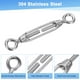 thumbnail image 2 of Uxcell 4-Pack Tensor Ojo y Ojo, M4 Acero Inoxidable Tensores Pesados Ajustables para Cuerda, 2 of 7