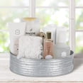 thumbnail image 2 of Autumn Alley Farmhouse Rustic Shower Caddy Basket for Bathroom - Toiletries Countertop Organizer, Decorative Bathroom Caddy, Galvanized Bathroom Accessories with Toilette Label, 11" x 6.25", Large, 2 of 9