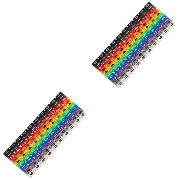 Set of 2 Wire Identifiers Wall Clips Number Tube Cable Label Use