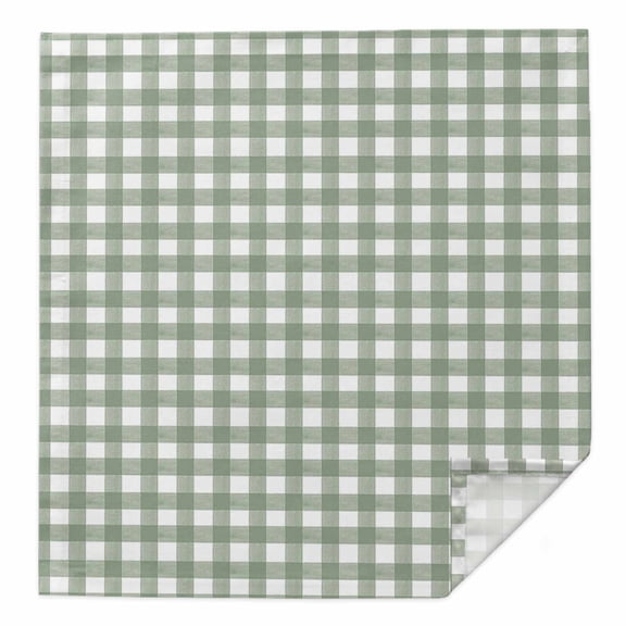 Cloth Napkins 1 Piece - 20x20 Inches, Sage Green Buffalo Plaid Washable Reusable Table Napkins, Farmhouse Green White Checkered Soft & Absortbent Dining Napkin for Party Wedding Hotel Restaurant
