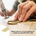 thumbnail image 4 of 10-Pack Brass Rod, 0.7mmx300mm H65 Solid Round Rods for Knife Handle Pins Material Making Supplies/Shaft Crafts/Model DIY, Lathe Rivet Dowel Stock Tube, 4 of 5