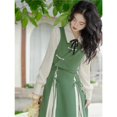 thumbnail image 5 of Conjunto de tres piezas de camisa + chaleco + falda para niña dulce retro francesa de otoño e invierno, 5 of 5